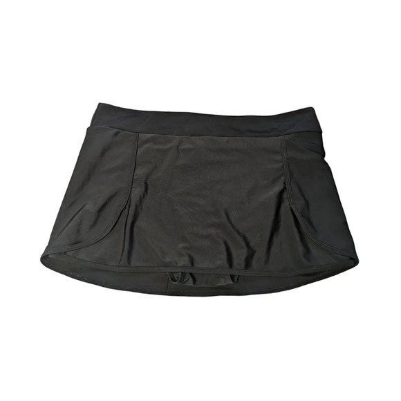 (2X) Swim Skirt Black Separate Sporty Mini Skirt Plus Size (skortini) - Picture 1 of 7